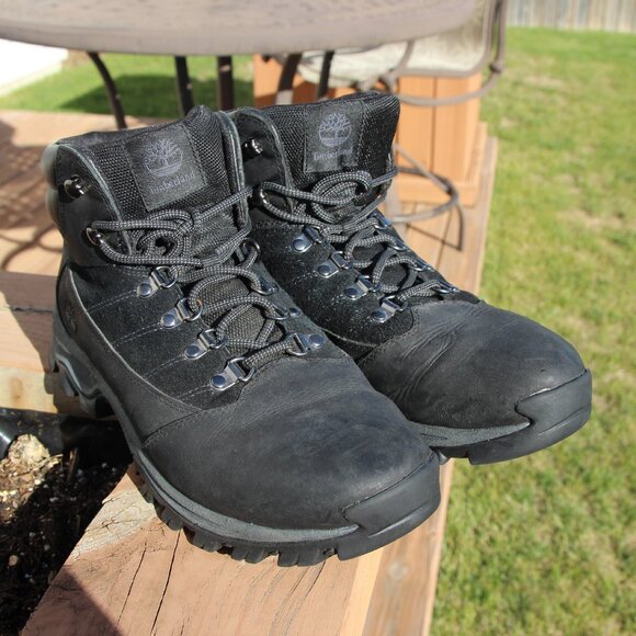 Timberland Black Hiking Boots Model 9811R Outdoor Shoes Men's Size 9.5 - Picture 12 of 16